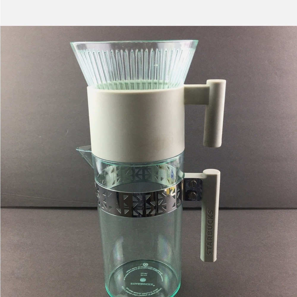 Starbucks 2013 Iced Coffee / Tea Pour Over Brewer w/ Glass Carafe & Cone Filter